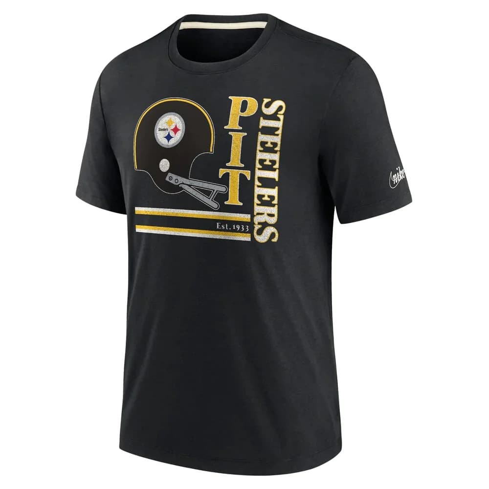 Футболка Nike Pittsburgh Steelers Historic Logo Tri-Blend NFL T-Shirt