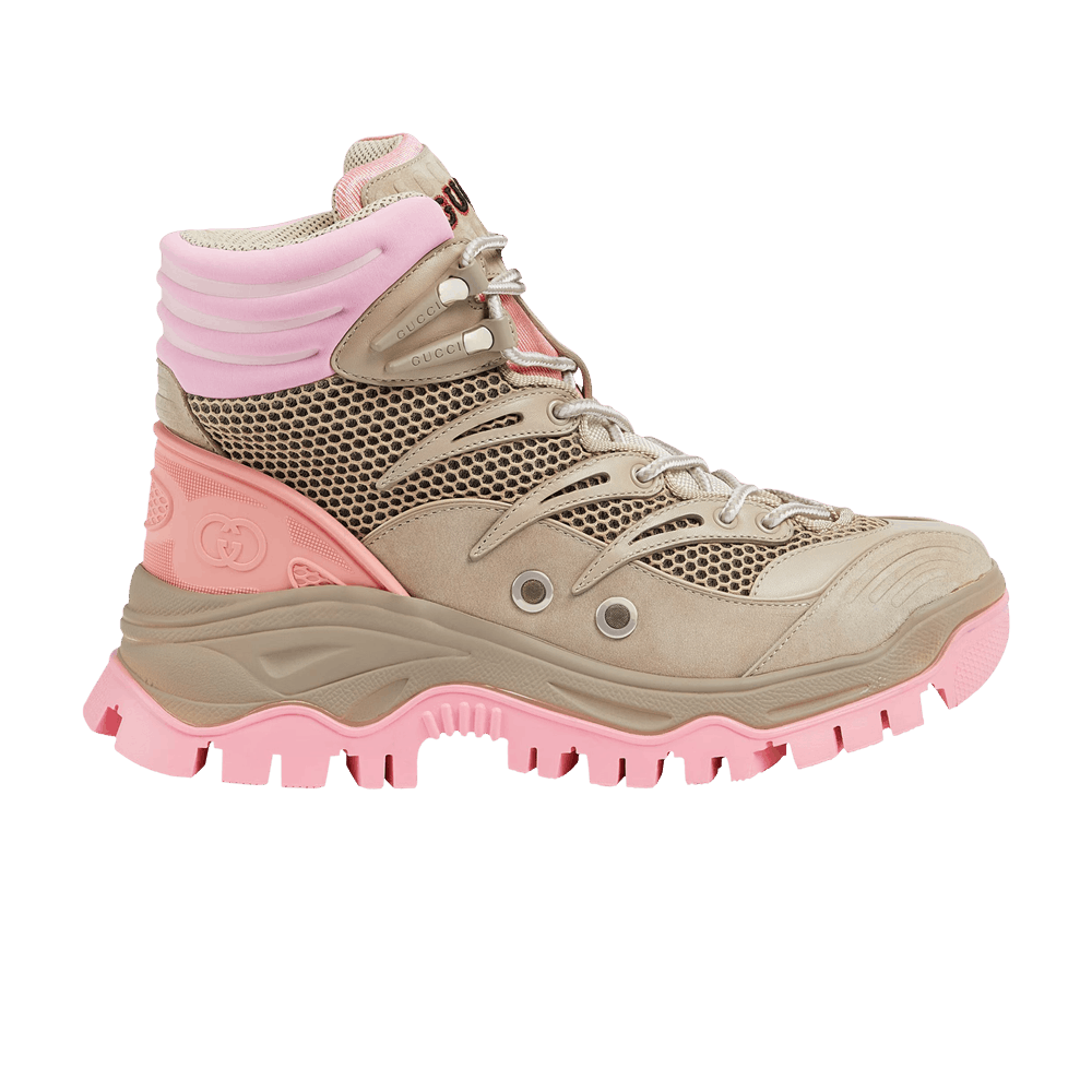 Кроссовки Gucci Wmns Lace Up Ankle Boot 'Beige Pink'