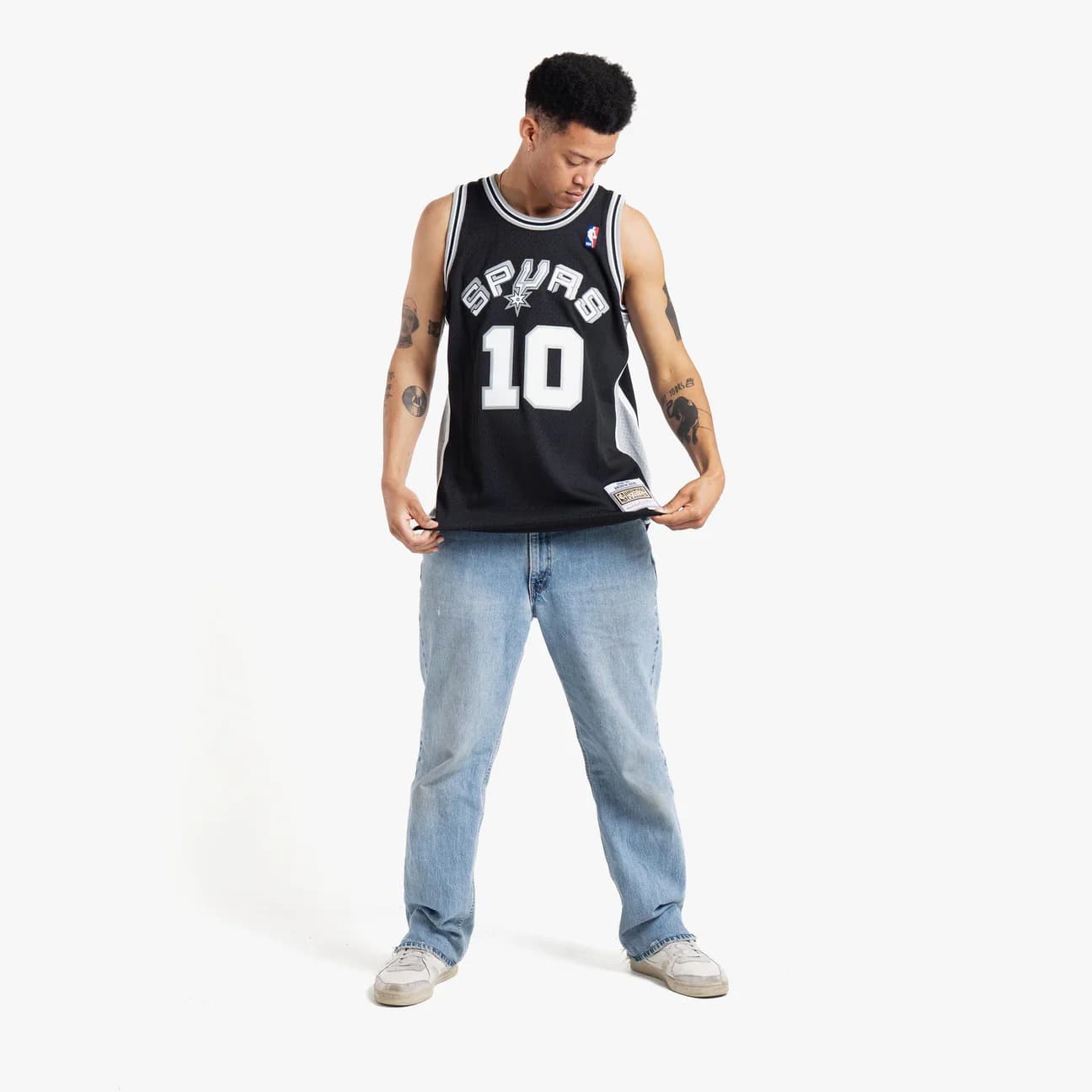 1998-99-San-Antonio-Spurs-Andrew-Gaze-10-Swingman-Hardwood-Classics-Black-Jersey-3