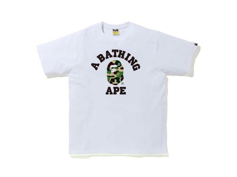 Футболка BAPE ABC Camo College Tee White/Green
