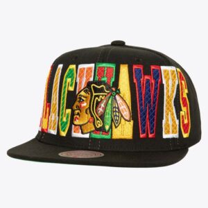 Mitchell-Ness-Black-Chicago-Blackhawks-Varsity-Bust-Snapback-Hat-300x300