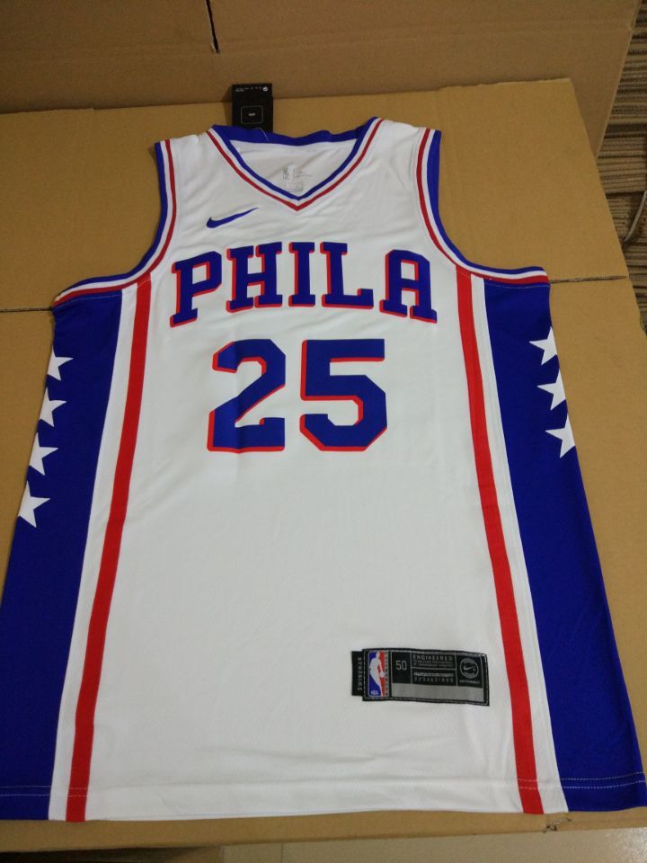 Баскетбольная джерси 2017-18 Ben Simmons Philadelphia 76ers #25 Association White