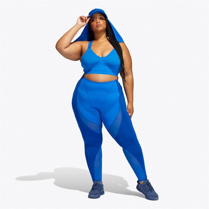 Спортивный топ adidas Ivy Park Medium-Support Cutout Bra (Plus Size) Glory Blue