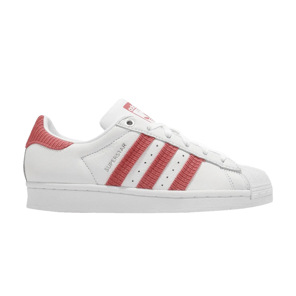 Кроссовки Adidas Wmns Superstar 'Corduroy Striped - White Tactile Pink'