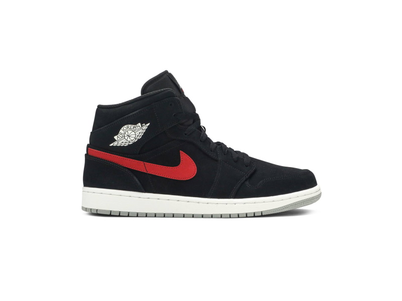 Кроссовки Air Jordan 1 Mid 'Multicolor Swoosh Black'