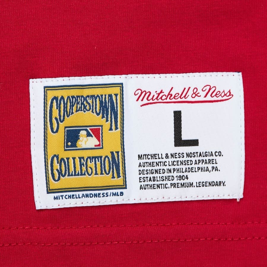 Футболка Mitchell & Ness Red Atlanta Braves Cooperstown Collection Premium Pocket T-Shirt