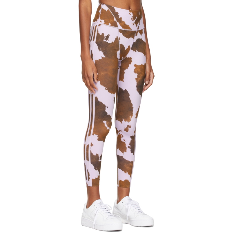 Тайтсы adidas Ivy Park Cow-Print Tights AOP Cow Hide/Purple Glow