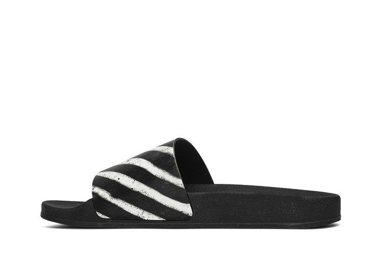 Кроссовки Off-White Sliders 'Graffiti - Black White' 2020