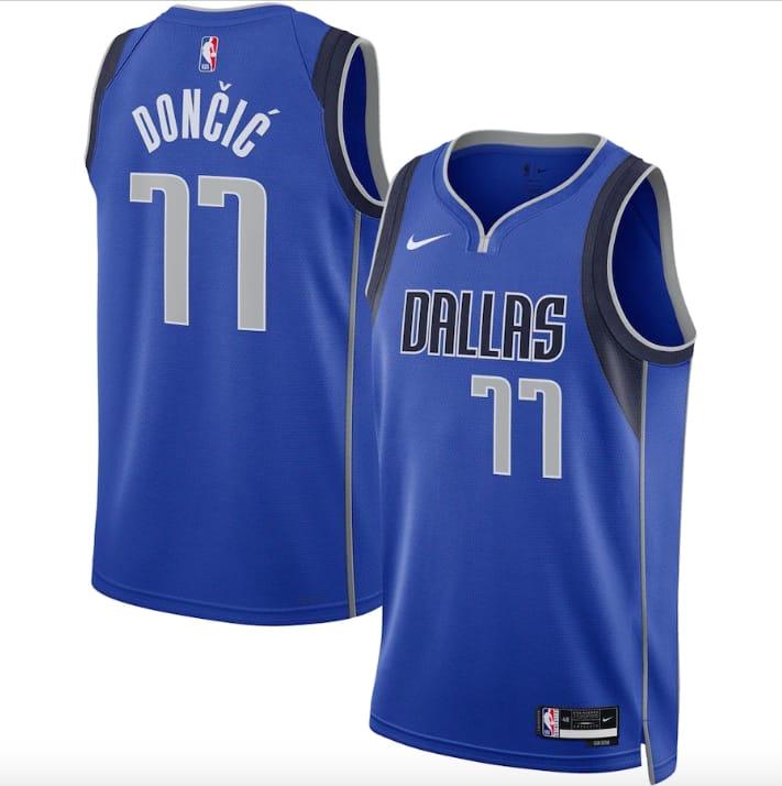 Баскетбольная джерси 2022-23 Dallas Mavericks #77 Luka Doncic Nike Icon Royal Jersey
