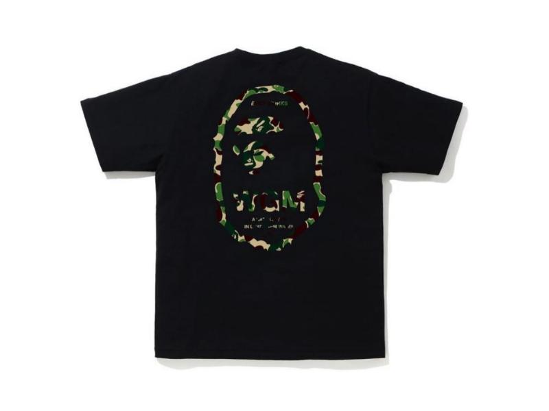 Футболка BAPE ABC Camo WGM Ape Head Tee Black/Green