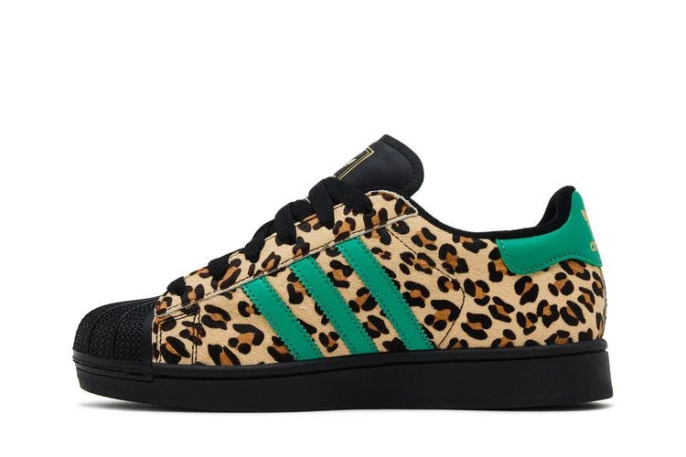 Кроссовки adidas Wmns Superstar 'Black Court Green Leopard'