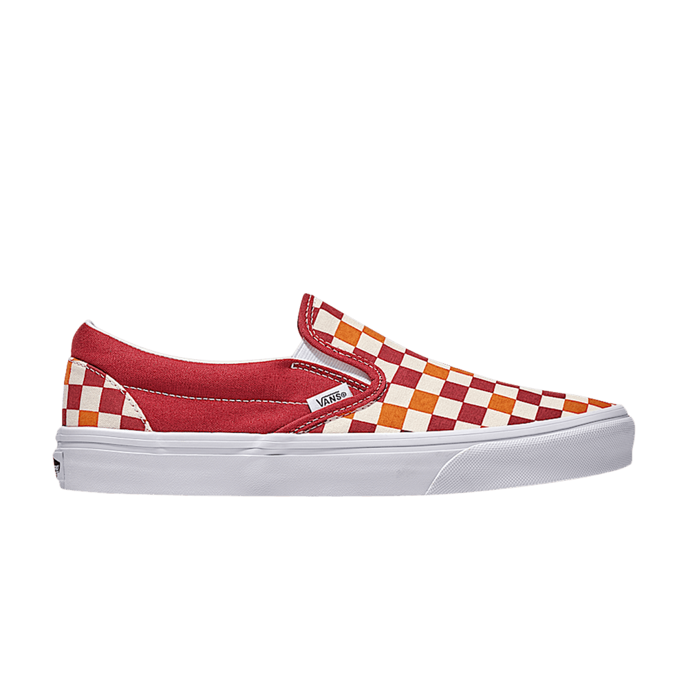 Vans Classic Slip-On 'Checkerboard - Red Orange White'