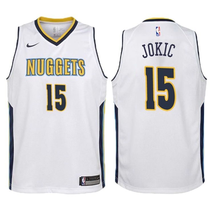 Баскетбольная джерси 2017-18 Nikola Jokic Denver Nuggets #15 Association White
