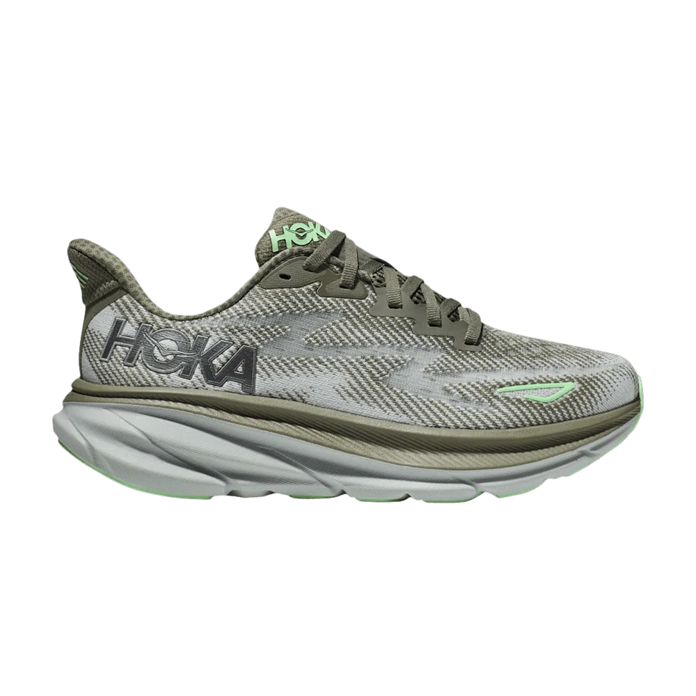 Krossovki-HOKA-Wmns-Clifton-9-Olive-Haze-Mercury