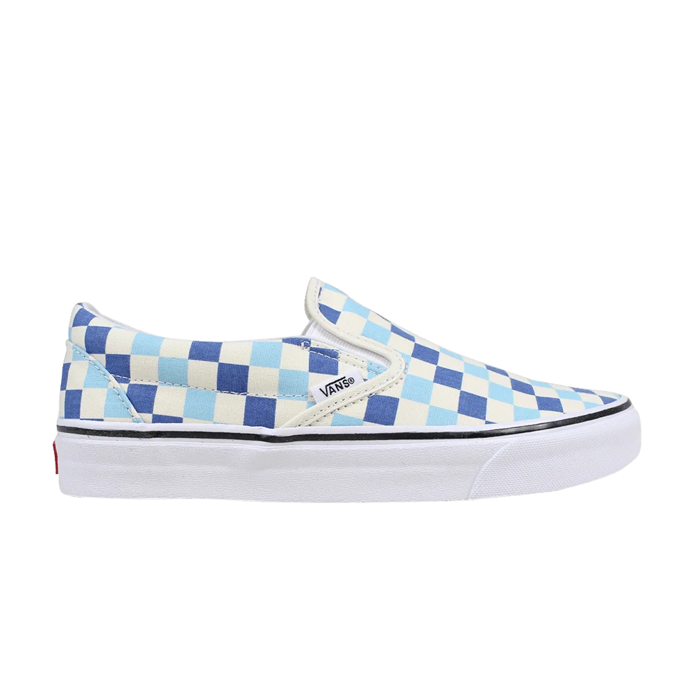Krossovki-Vans-Slip-On-Checkerboard-Blue-Topaz