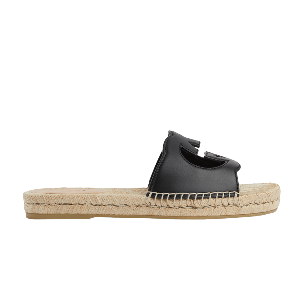 Сандалии Gucci Interlocking G Cut-Out Espadrille Sandal 'Black'