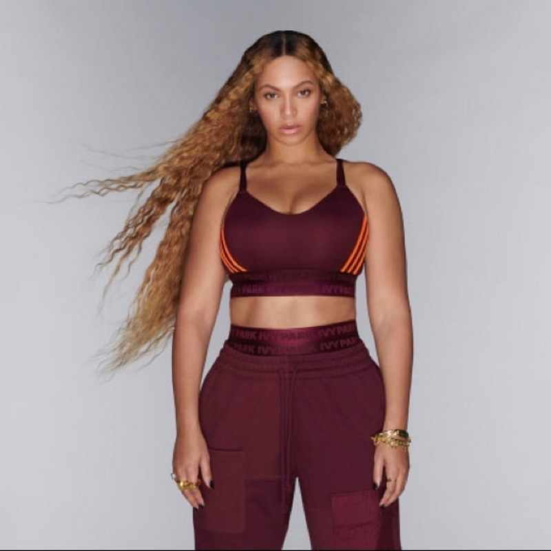 Спортивный топ adidas Ivy Park Strappy Cutout Bra Maroon/Amazon Red/Solar Orange
