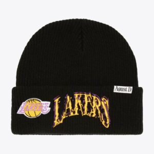 Mitchell-Ness-Black-Los-Angeles-Lakers-SUGA-Glitch-Cuffed-Knit-Hat-300x300
