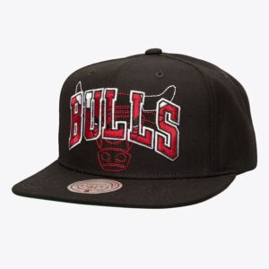 Mitchell-Ness-Black-Chicago-Bulls-Double-Up-Snapback-Hat-300x300