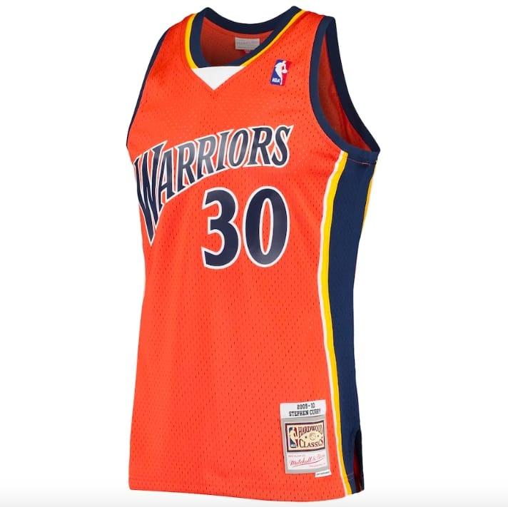 Баскетбольная джерси 2009-10 Golden State Warriors #30 Stephen Curry Mitchell & Ness Orange Jersey