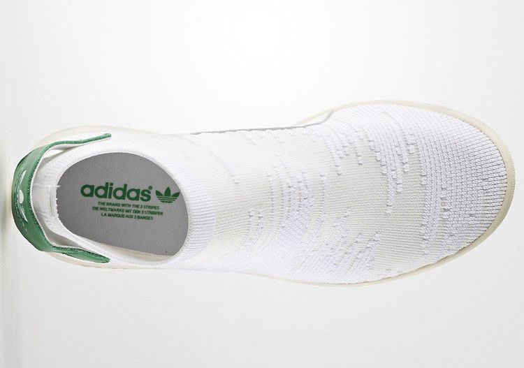 Кроссовки Adidas Wmns Stan Smith Sock Primeknit 'White Green'