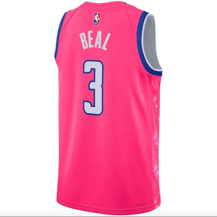 Баскетбольная джерси 2022-23 Washington Wizards #3 Bradley Beal Swingman City Pink Jersey