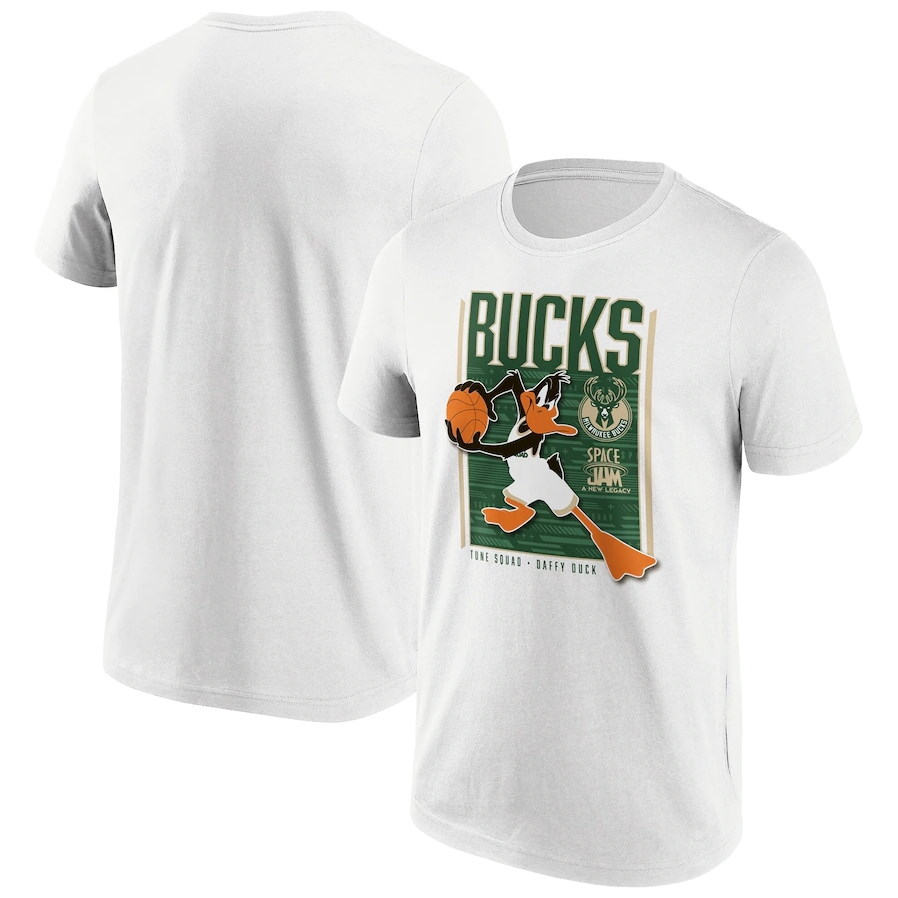 Футболка Milwaukee Bucks Fanatics Branded Space Jam Tune Squad Daffy Duck T-Shirt – Mens