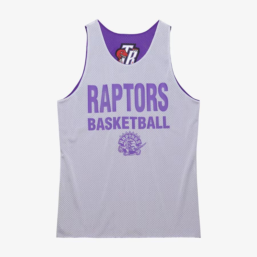 Майка Mitchell & Ness Purple Toronto Raptors Vintage Logo Mesh Practice Tank Top