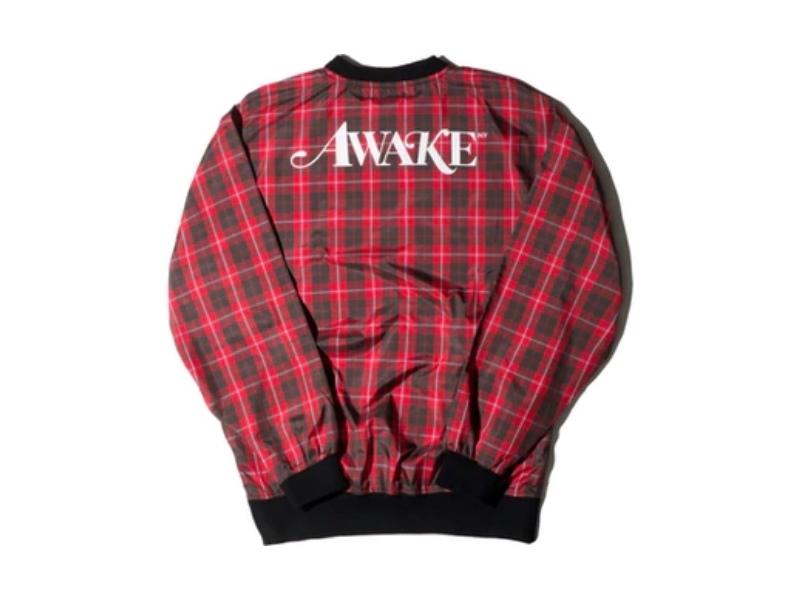 Ветровка Awake Plaid Windbreaker Pullover Jacket Red