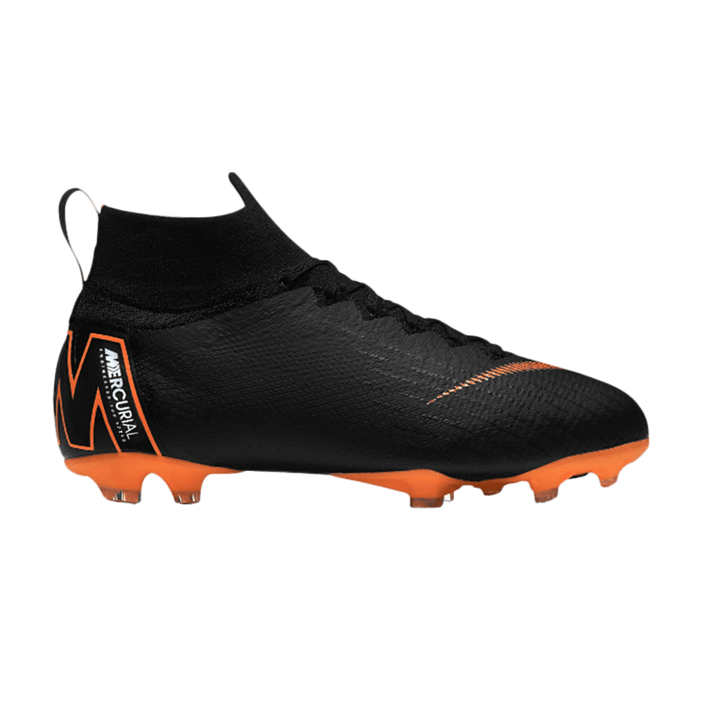 Кроссовки Nike Mercurial Superfly 6 Elite FG GS 'Black Total Orange'