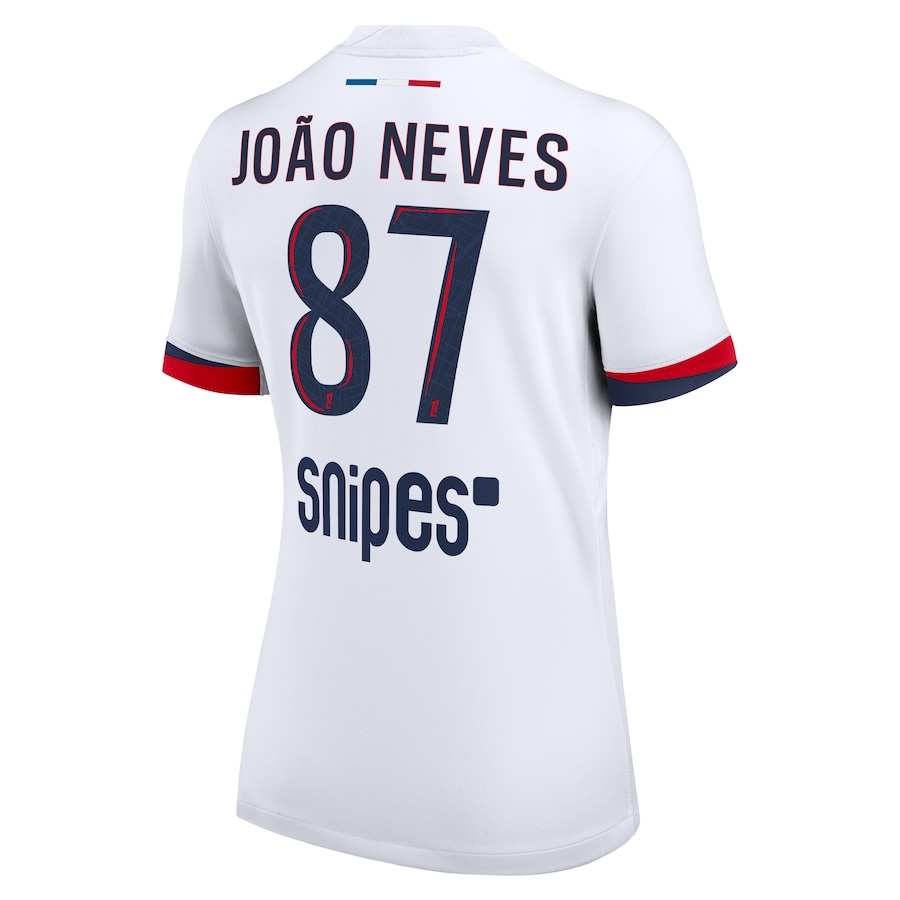 Женское футбольное джерси PSG Nike Away Stadium Shirt 2025-26 - João Neves 87