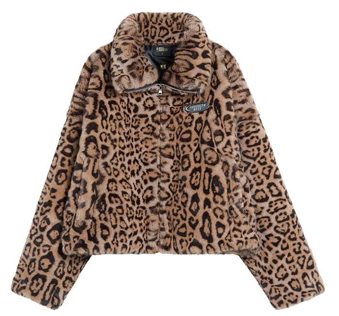 Короткая шуба 2020 Brooklyn Nets Leopard Short Fur Coat Womens