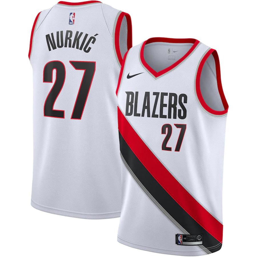 Баскетбольная джерси 2021-22 Portland Trail Blazers #27 Jusuf Nurkic Association Swingman Jersey