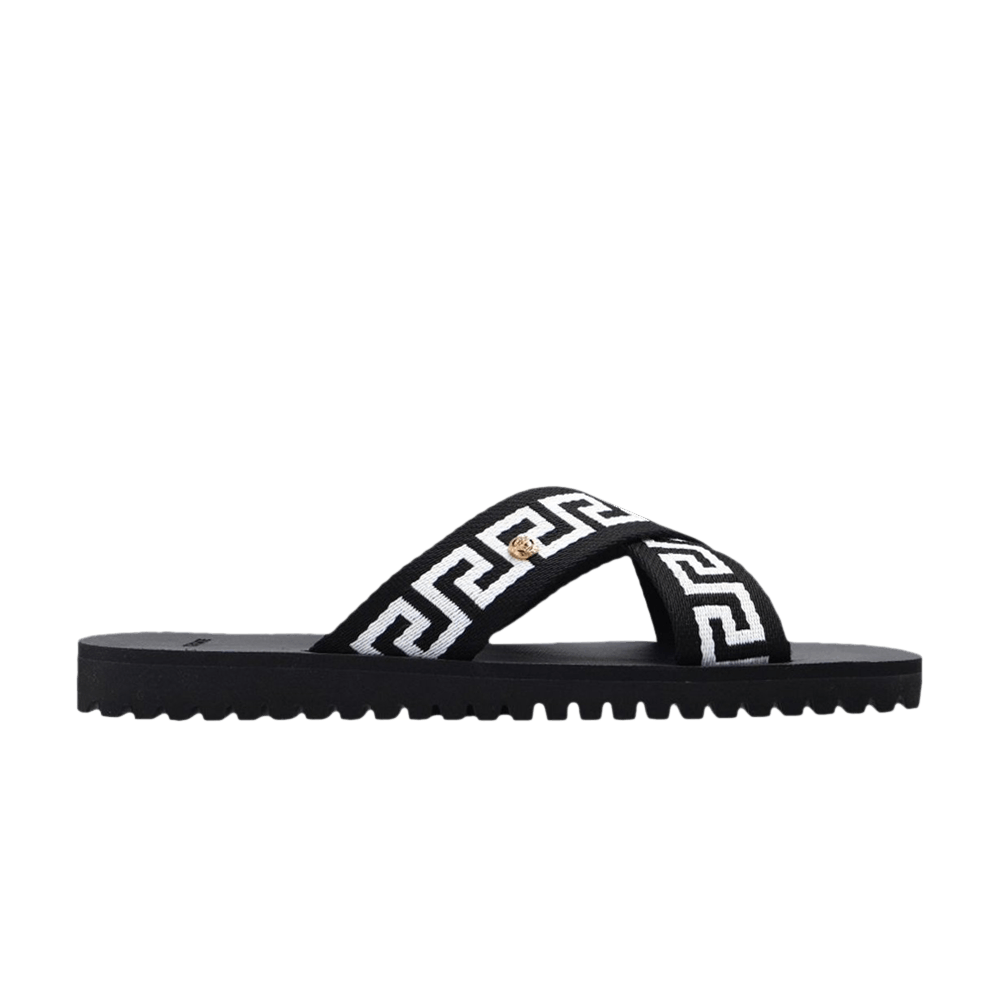 Versace Nastro Greca Sandal 'Black White'