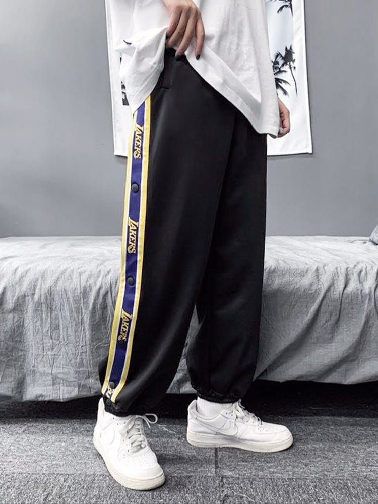 Баскетбольные брюки Ehot Lakers Black Buttons Pants