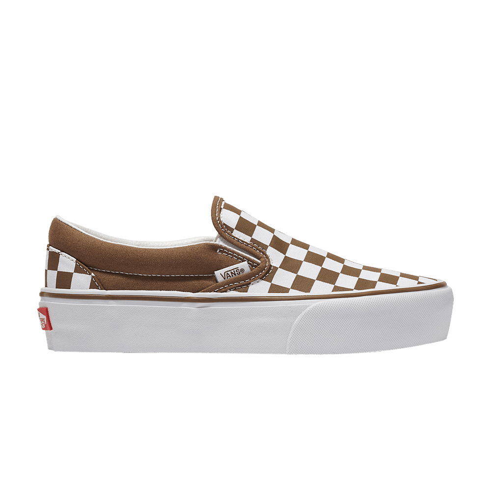 Кроссовки Vans Classic Slip-On Platform 'Checkerboard - Sepia'
