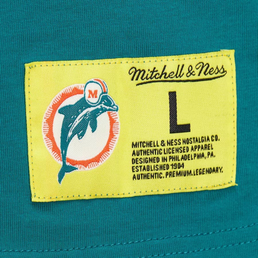 Футболка Mitchell & Ness Aqua Miami Dolphins Neon Nights Premium T-Shirt