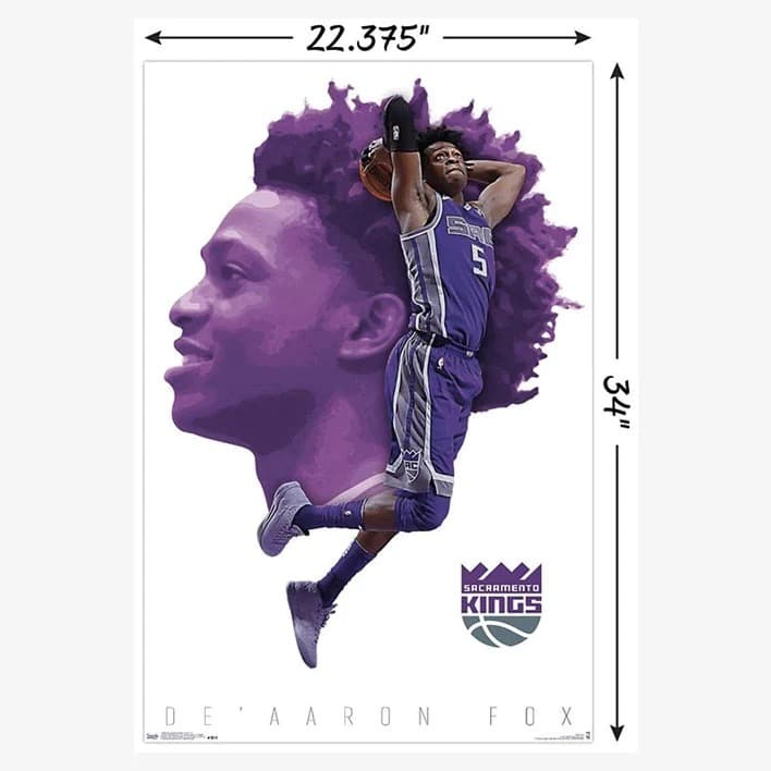 Настенный постер DeAaron Fox Sacramento Kings NBA Wall Poster