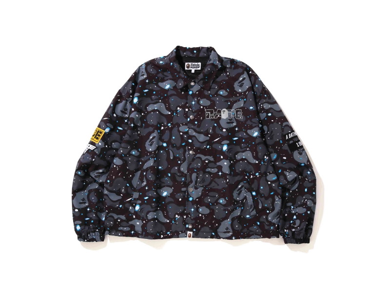 Куртка BAPE Relaxed Space Camo Coach Jacket Black