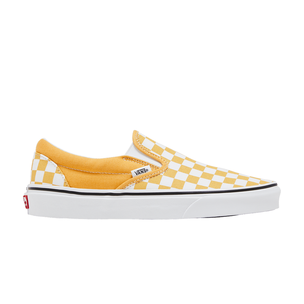 Кроссовки Vans Classic Slip On 'Ochre Checkerboard'