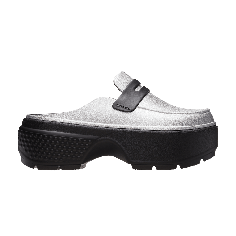 Кроссовки Crocs Stomp Loafer 'Silver Black'