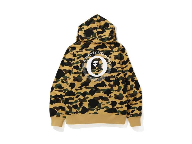 Худи BAPE 1st Camo Kanji Pullover Hoodie Yellow