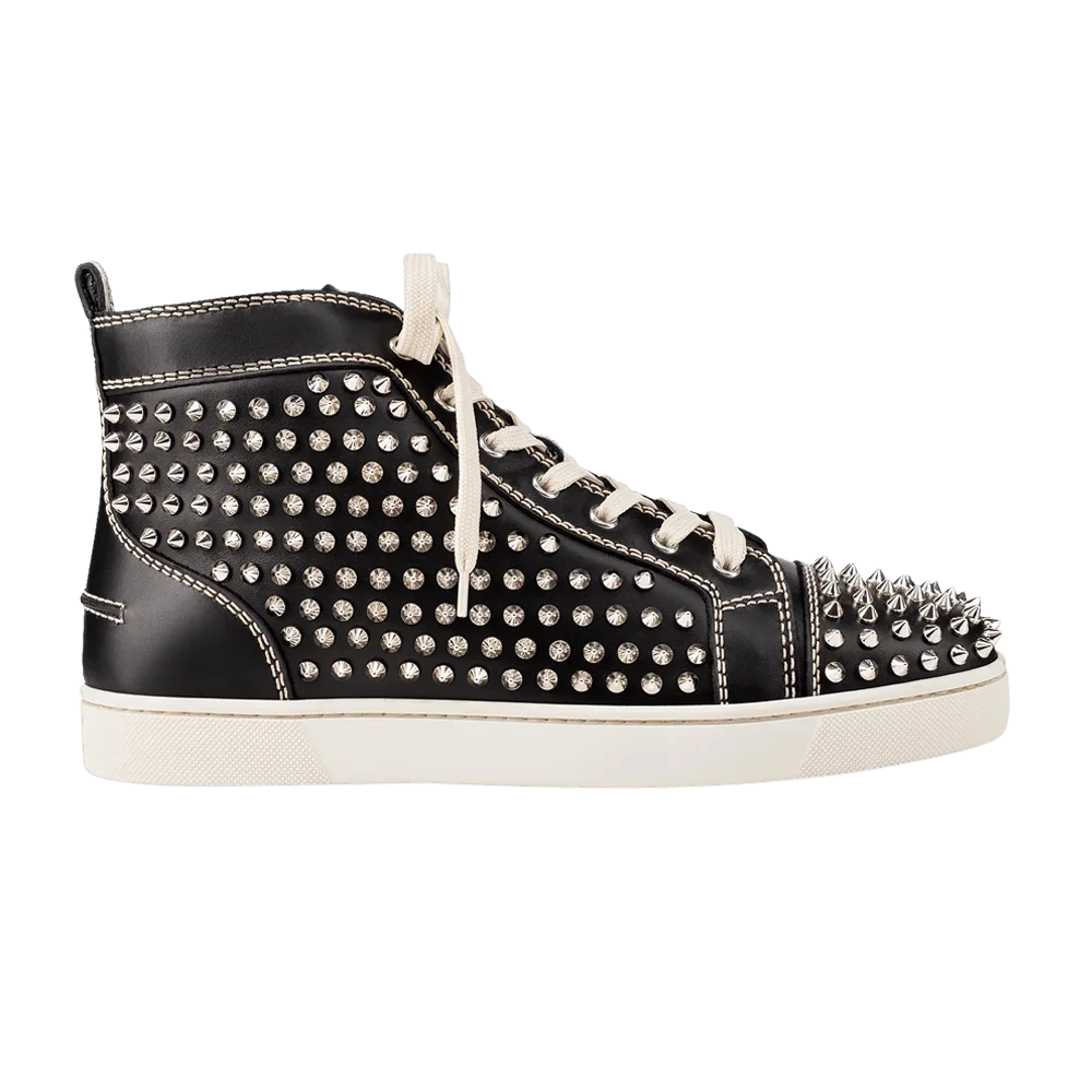 Krossovki-Christian-Louboutin-Louis-Flat-Calf-Spikes-Black-Silver-1