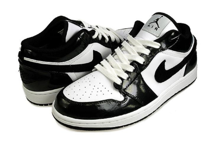 Кроссовки Air Jordan 1 Phat Low Patent White Black