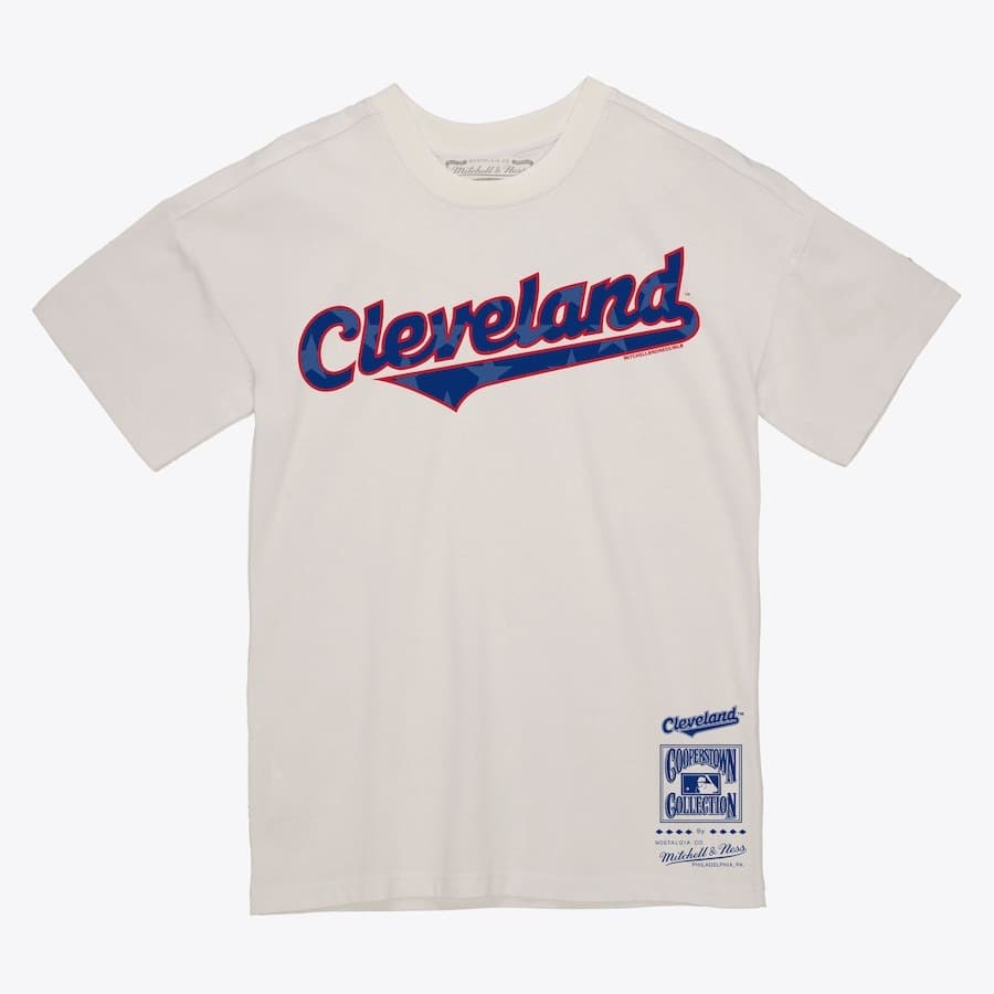 Футболка Mitchell & Ness Cream Cleveland Guardians Freedom T-Shirt