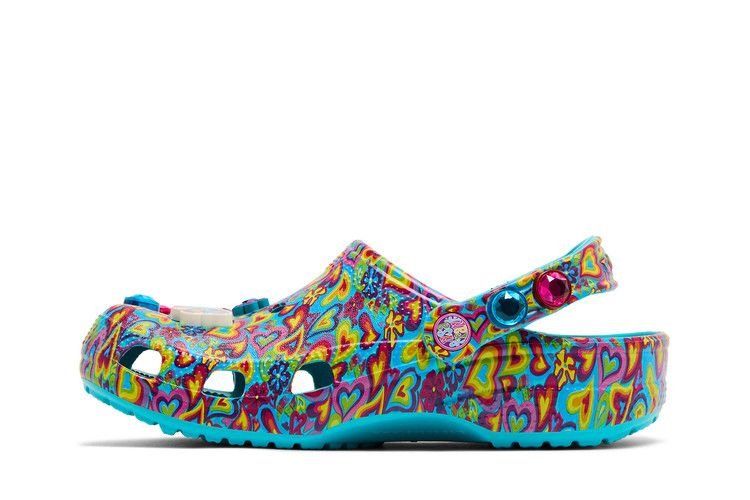 Кроссовки Crocs Lisa Frank x Classic Clog Kids 'Digital Aqua Multi Hearts'