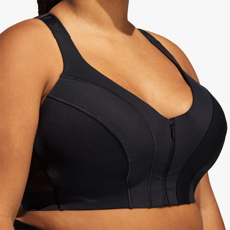 Спортивный топ adidas Ivy Park Medium Support Zip Bra (Plus Size) Black