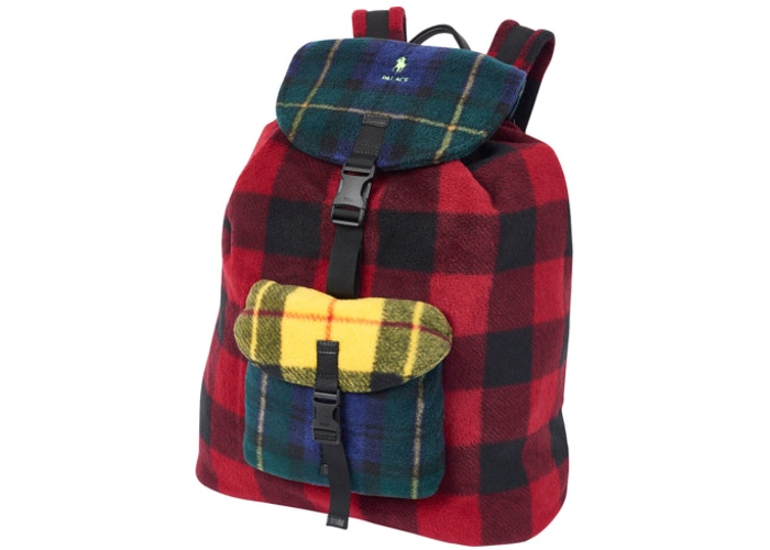 Рюкзак Palace Ralph Lauren Fleece Backpack Glen Plaid Yellow Buffalo