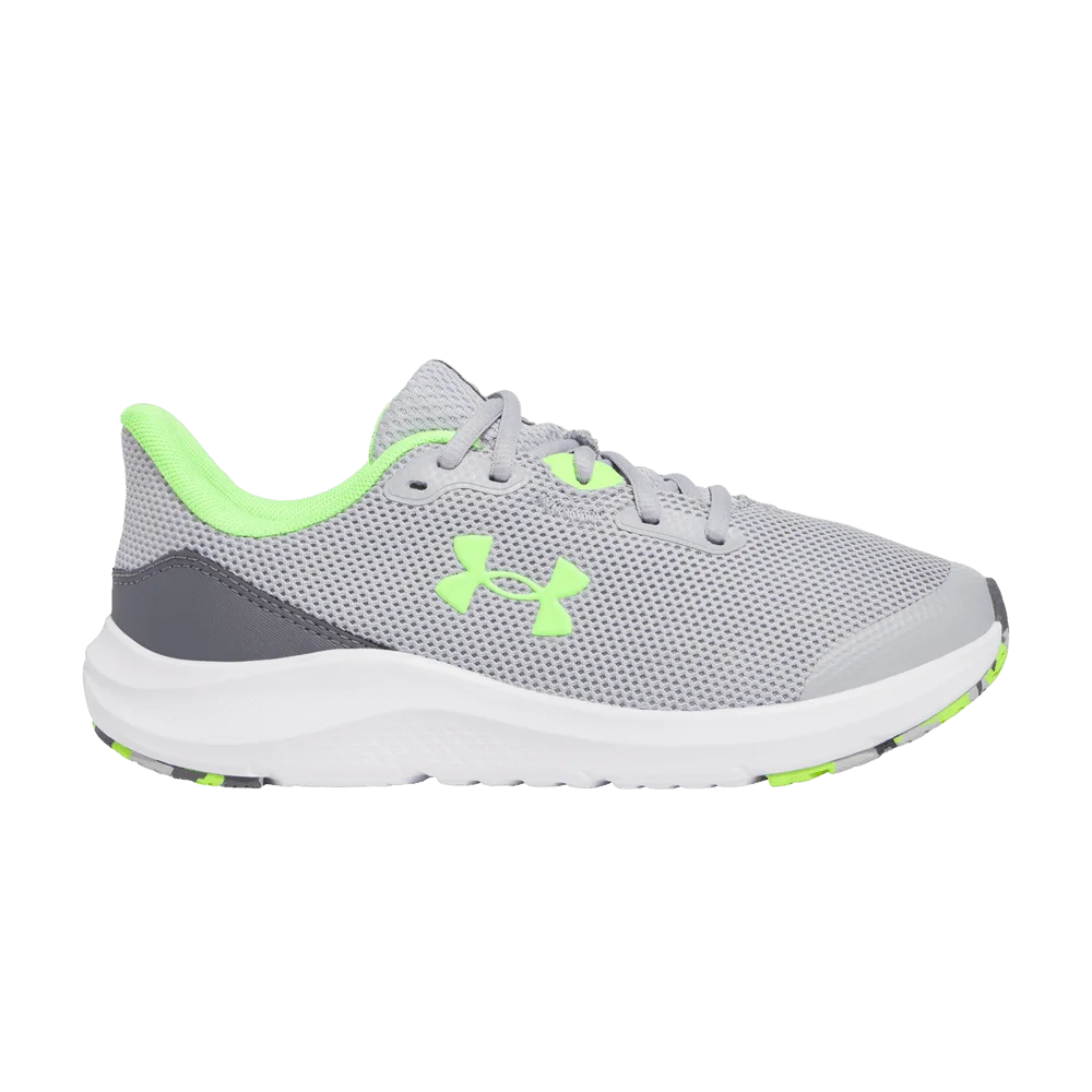 Кроссовки Under Armour Charged Pursuit 4 GS 'Mod Grey Hyper Green'
