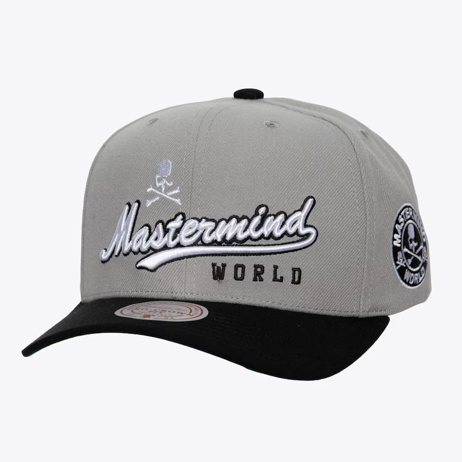 Mitchell-Ness-Gray-Black-Mastermind-Adjustable-Hat